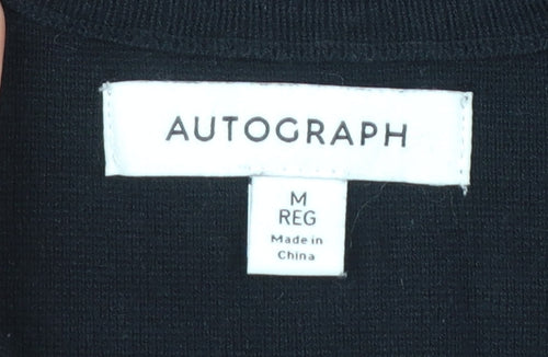 Marks and Spencer Men’s Black Half Zip Knit Jumper Size M Regular