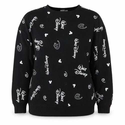 Disney Women’s Black Walt Disney Logo Sweatshirt XL Casual Pullover