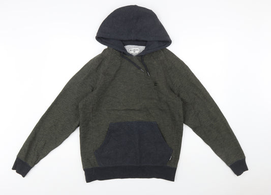 Billabong Men's Green Pullover Hoodie Size S Fleece Cotton Blend