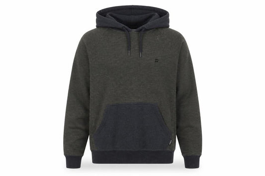 Front view of Billabong Men's Green Pullover Hoodie, size S, Fleece Cotton Blend