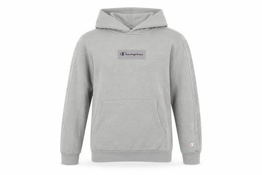 Champion Boys Grey Pullover Hoodie XL 13-14 Years Cotton Blend Logo Print