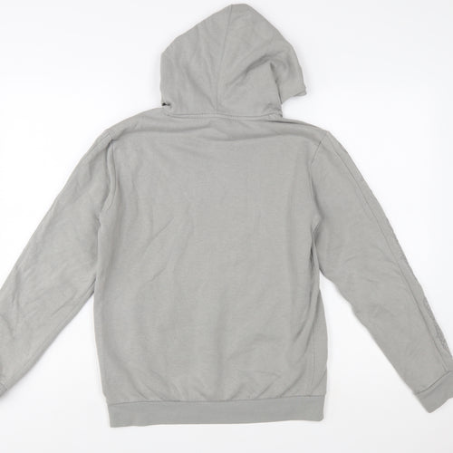 Champion Boys Grey Pullover Hoodie XL 13-14 Years Cotton Blend Logo Print