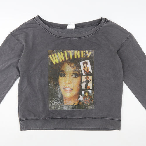 Next Women’s Grey Whitney Houston Graphic Pullover Sweatshirt L