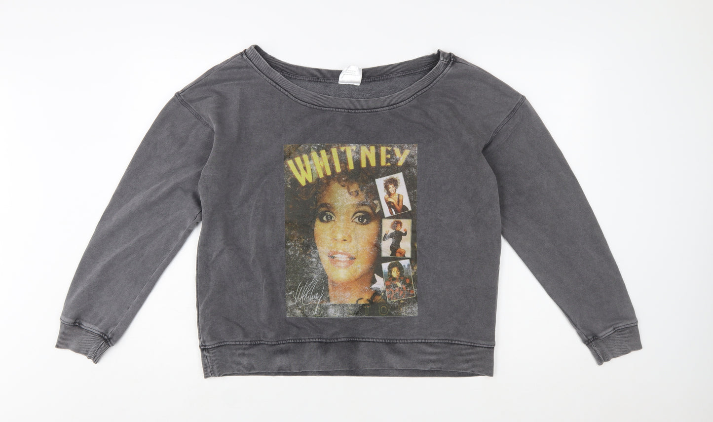 Next Women’s Grey Whitney Houston Graphic Pullover Sweatshirt L