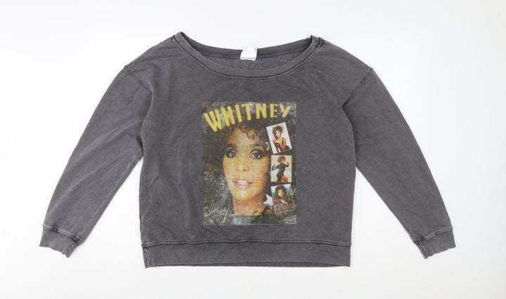 Next Women’s Grey Whitney Houston Graphic Pullover Sweatshirt L