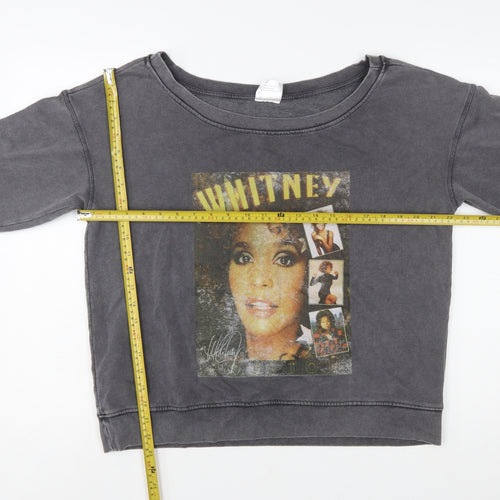 Next Women’s Grey Whitney Houston Graphic Pullover Sweatshirt L