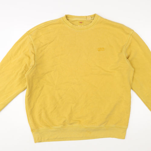 Levi's Men's Yellow Crew Neck Relaxed Sweatshirt Size L