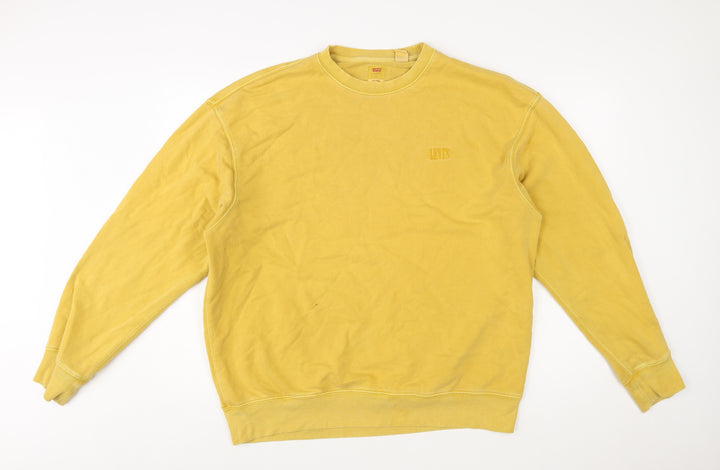 Levi's Men's Yellow Crew Neck Relaxed Sweatshirt Size L