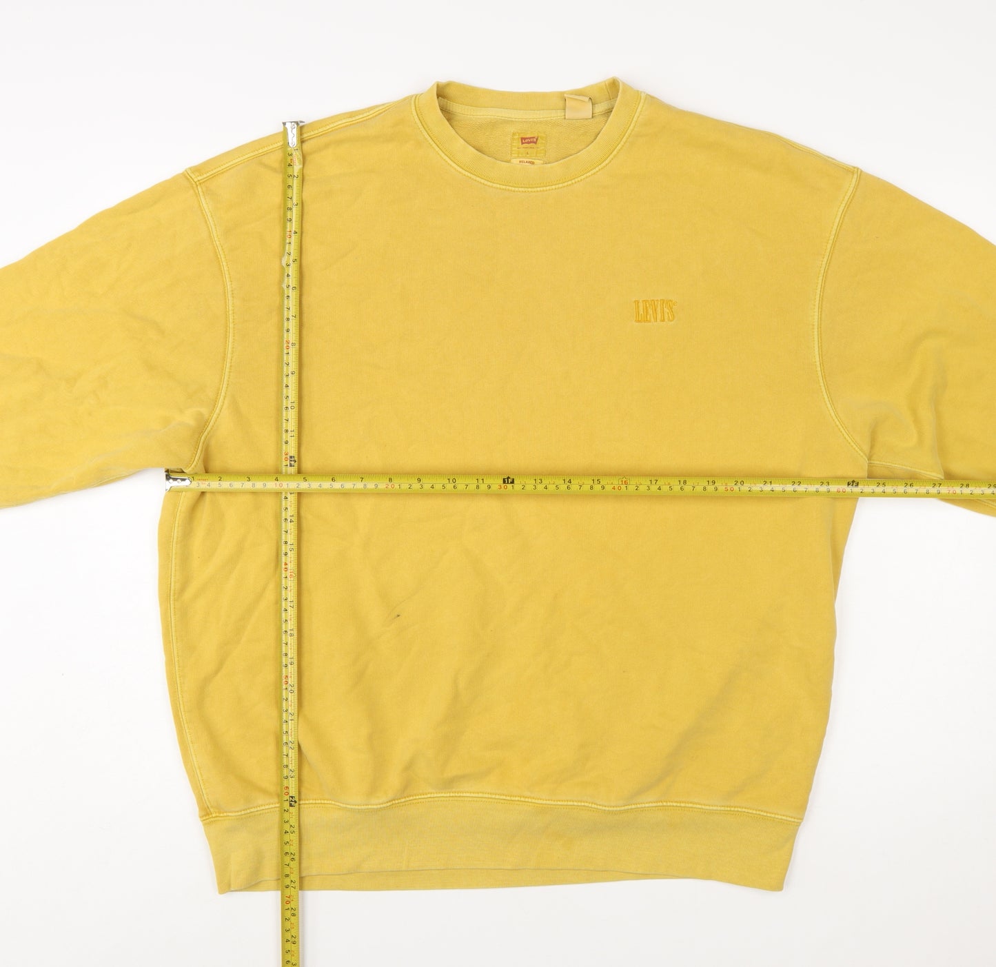 Levi's Men's Yellow Crew Neck Relaxed Sweatshirt Size L