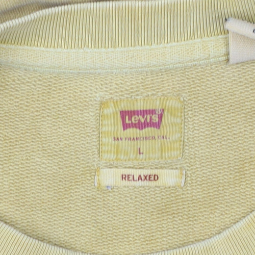 Levi's Men's Yellow Crew Neck Relaxed Sweatshirt Size L