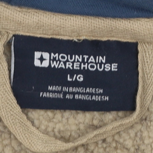 Mountain Warehouse Men’s Blue Full Zip Fleece Lined Hoodie Size L