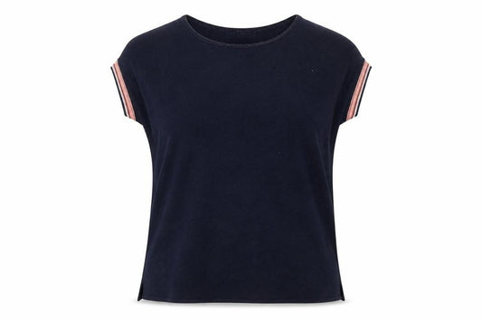 Front view of Next Women Blue Short Sleeve Knit jumper, size 12
