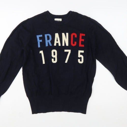 Joanie Women's Blue France 1975 Cotton Pullover Jumper Size M