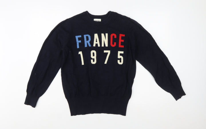 Joanie Women's Blue France 1975 Cotton Pullover Jumper Size M
