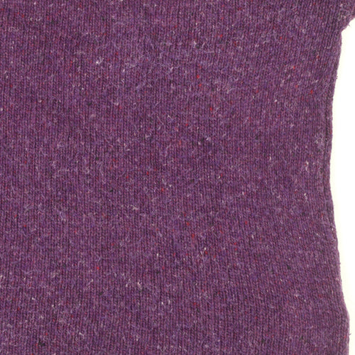 Boden Women Purple Wool Blend Jumper UK 8 Crew Neck Long Sleeve