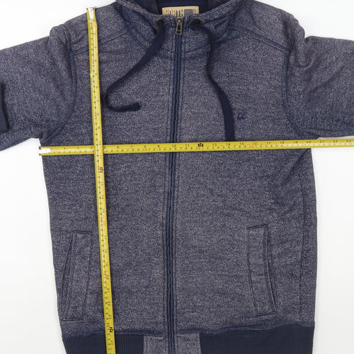 Marks and Spencer North Coast Mens Blue Full Zip Hoodie M