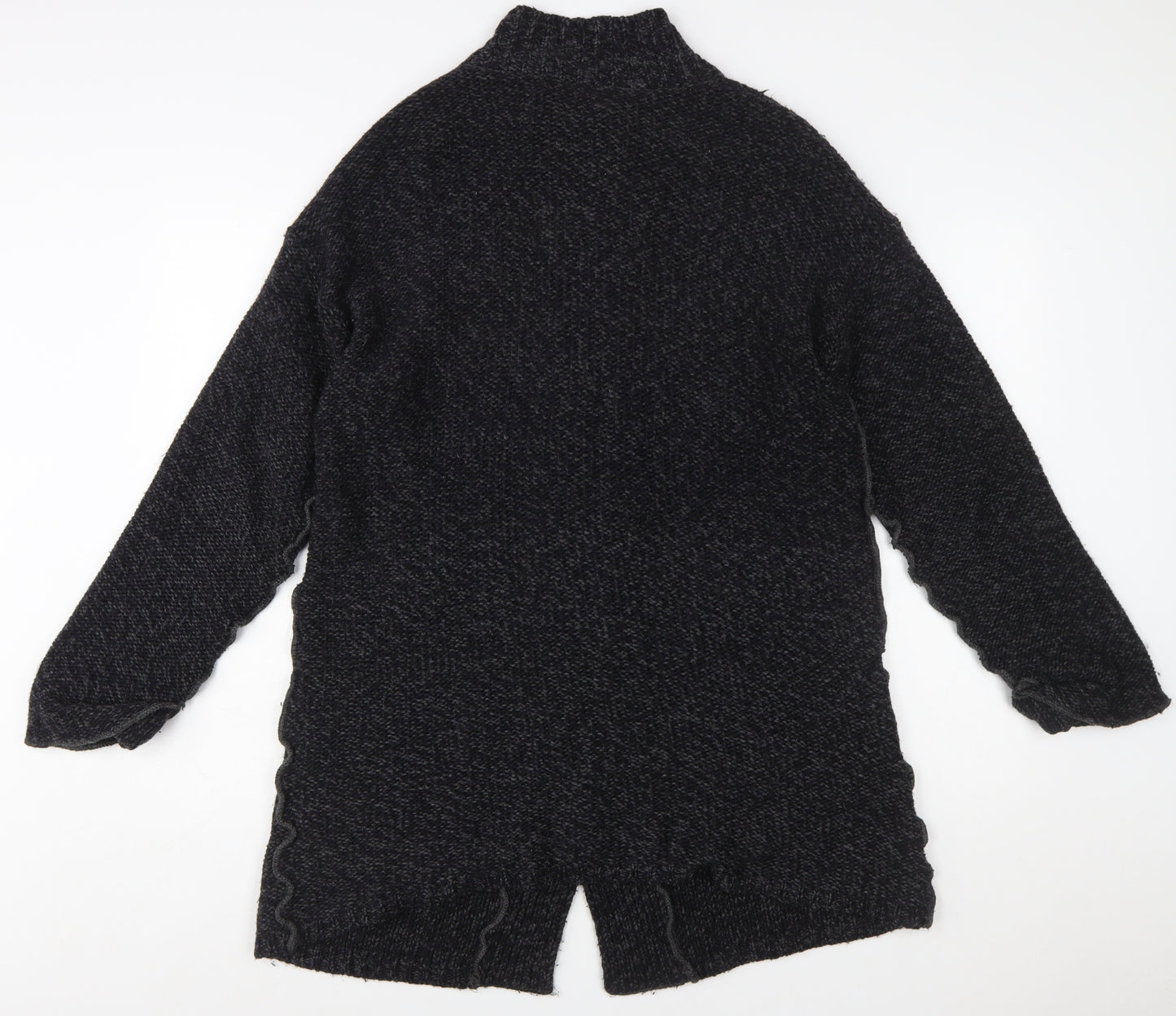 Next Women’s Black Wool Blend Chunky Knit Long Cardigan Size L