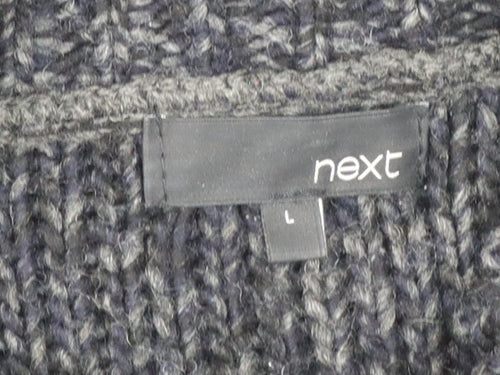 Next Women’s Black Wool Blend Chunky Knit Long Cardigan Size L