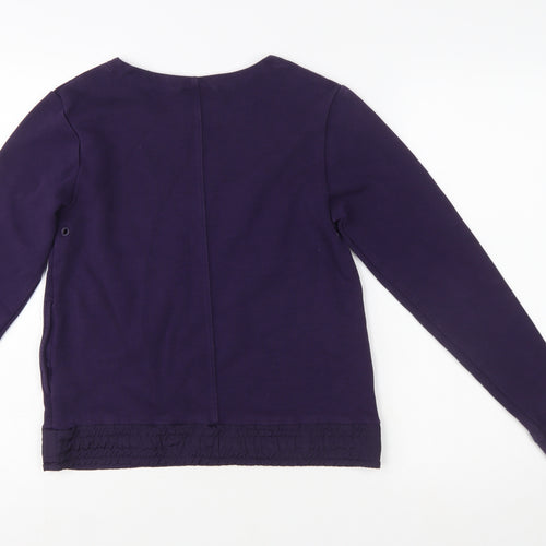 Nike Womens Purple Crew Neck Long Sleeve Pullover Sweatshirt Size S