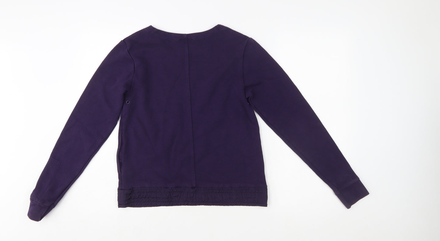 Nike Womens Purple Crew Neck Long Sleeve Pullover Sweatshirt Size S