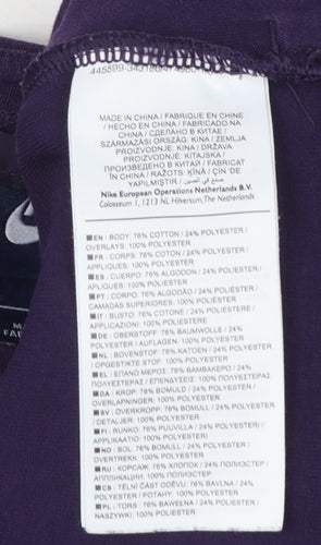 Nike Womens Purple Crew Neck Long Sleeve Pullover Sweatshirt Size S