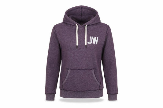 Front view of Jack Wills women’s purple hoodie uk 8 pullover sweatshirt