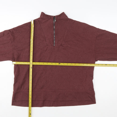 Trespass Womens Burgundy 1/4 Zip Pullover Sweatshirt UK14 L