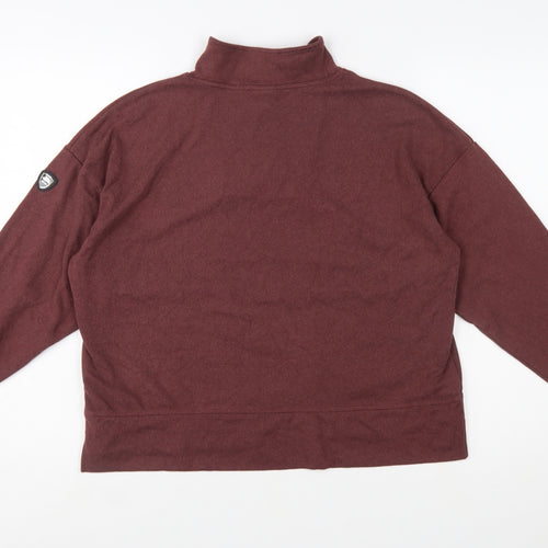 Trespass Womens Burgundy 1/4 Zip Pullover Sweatshirt UK14 L