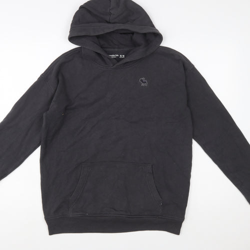 Abercrombie Kids Boys Black Pullover Hoodie 15-16 Years Cotton Blend