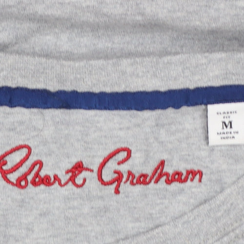 Robert Graham Womens Grey Skull Graphic Pullover Sweatshirt M