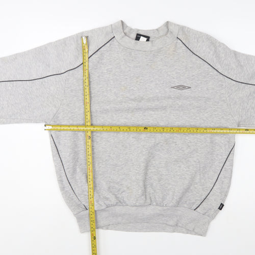Umbro Men's Grey Crew Neck Sweatshirt M Pullover Sportswear