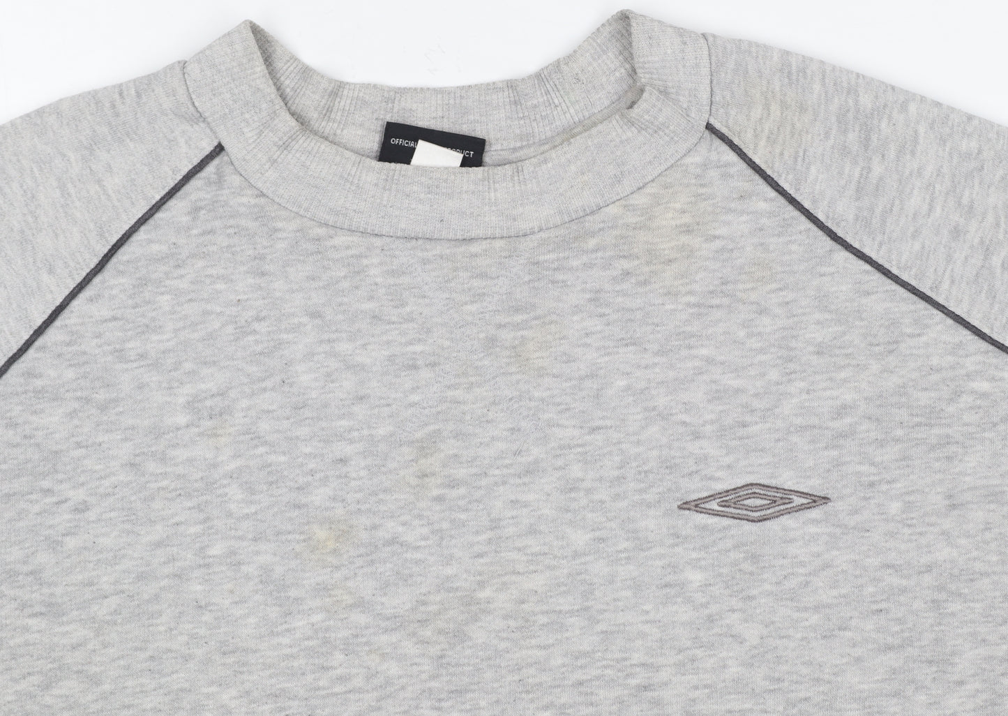 Umbro Men's Grey Crew Neck Sweatshirt M Pullover Sportswear