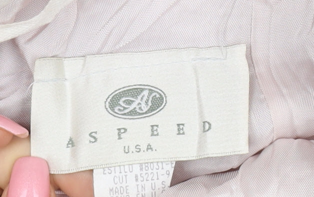 Aspeed Womens Ivory Floral Jacquard Long Ball Gown Dress Size 8