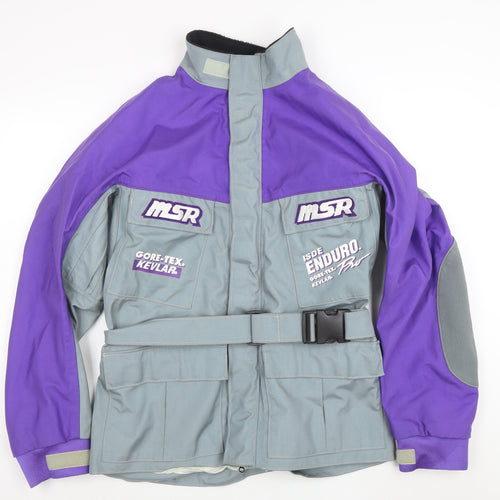 MSR Gore-Tex Kevlar Men's Grey Purple XL Motorcycle Jacket