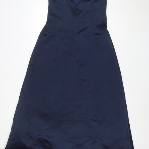 Michaelangelo Women's Blue Size 10 A-Line Beaded Formal Dress