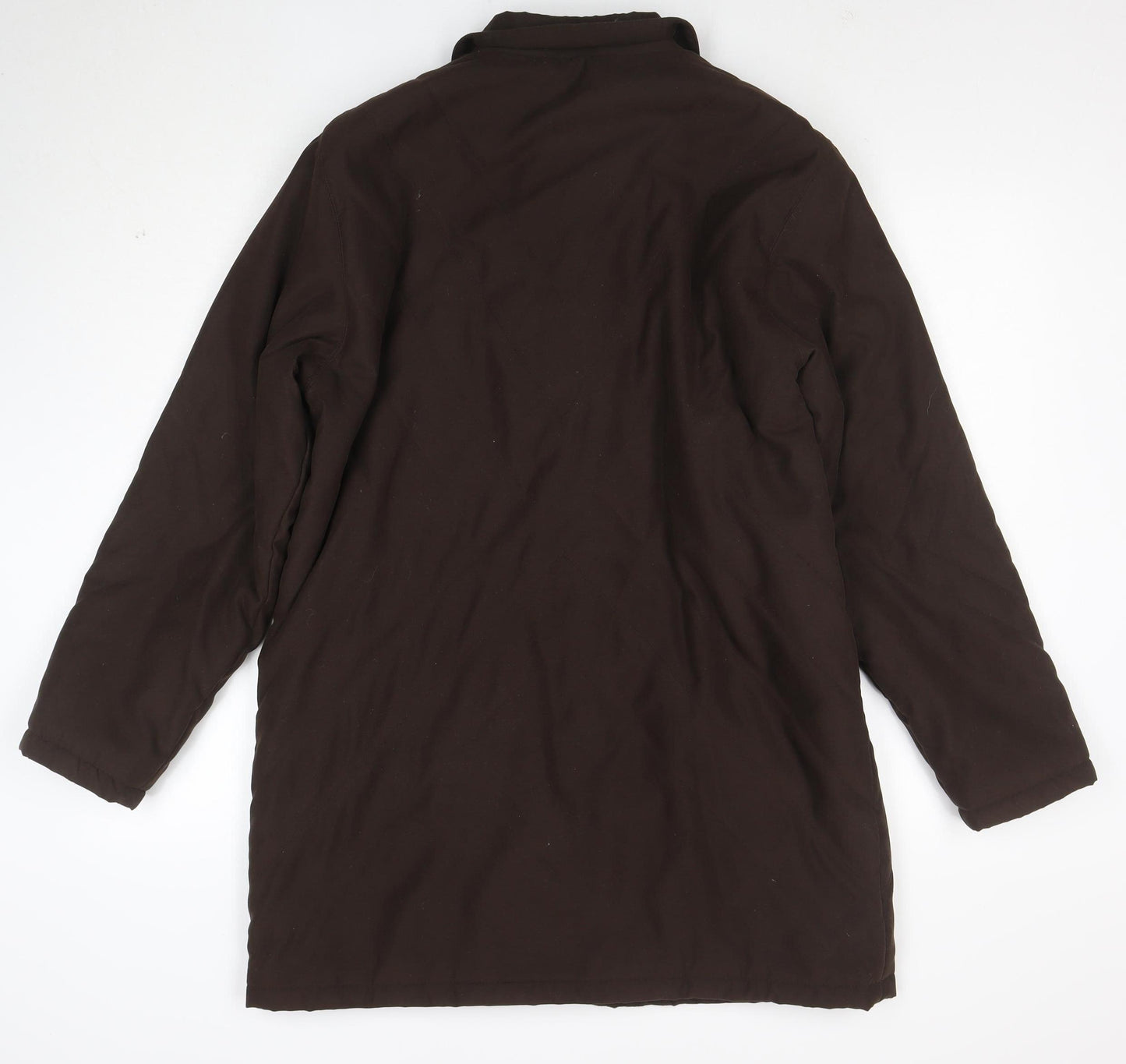 Viyella Women's Brown Quilted Mid-Length Coat Size M Polyester