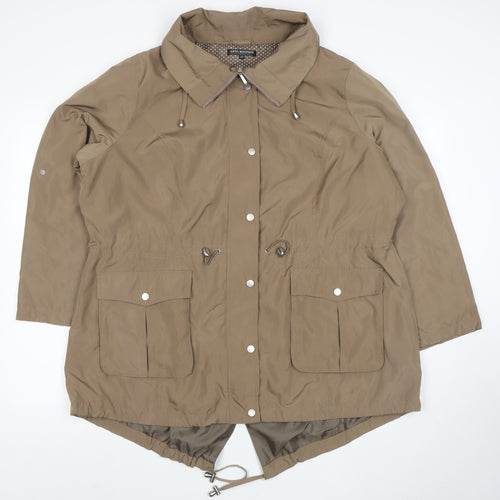Anya Madsen Women’s Brown Size 22 Collared Lightweight Anorak Jacket