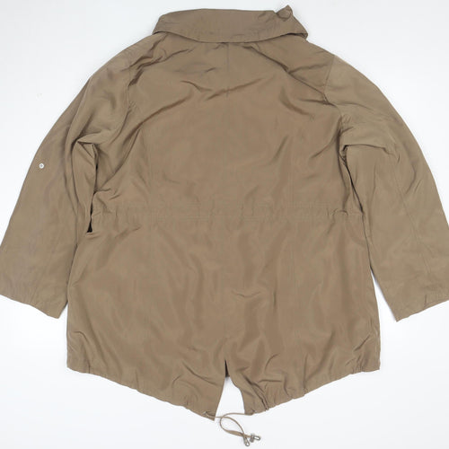 Anya Madsen Women’s Brown Size 22 Collared Lightweight Anorak Jacket