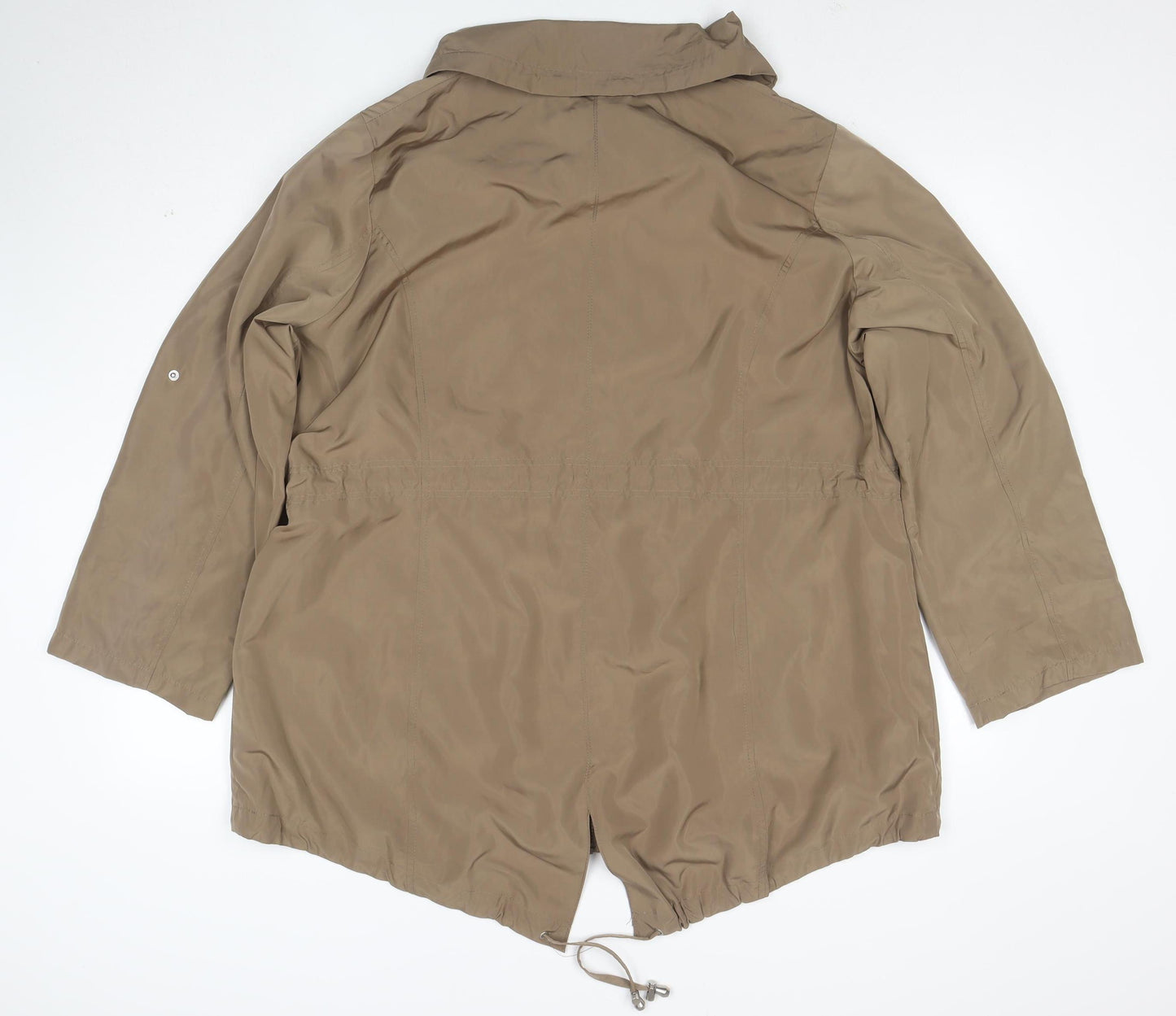 Anya Madsen Women’s Brown Size 22 Collared Lightweight Anorak Jacket