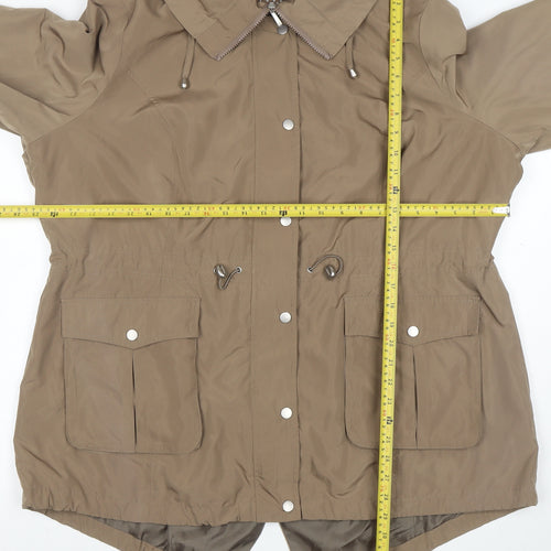 Anya Madsen Women’s Brown Size 22 Collared Lightweight Anorak Jacket