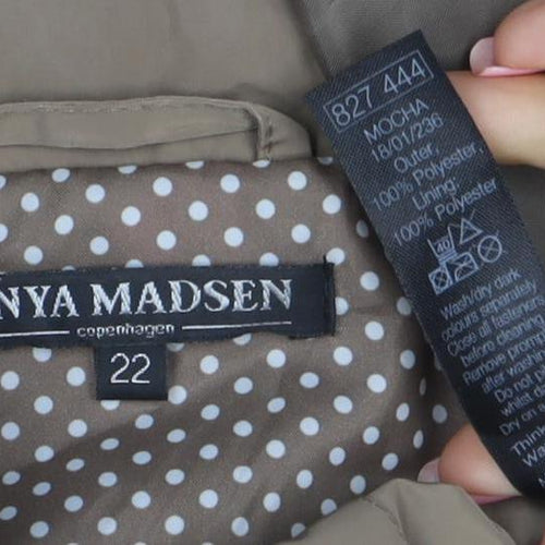 Anya Madsen Women’s Brown Size 22 Collared Lightweight Anorak Jacket