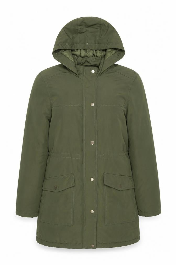 Dorothy Perkins Women Green Size 12 Hooded Parka Coat