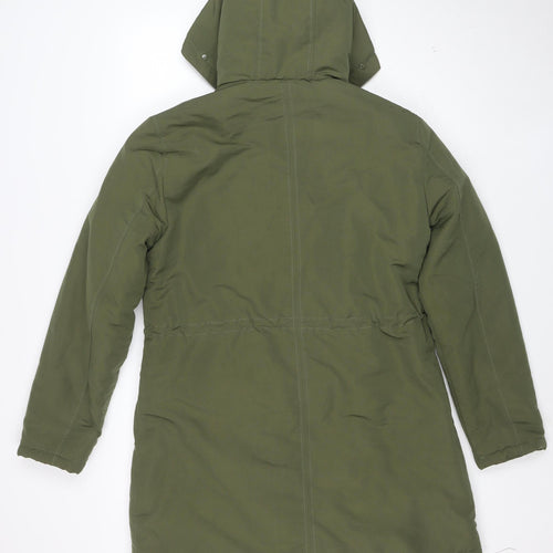 Dorothy Perkins Women Green Size 12 Hooded Parka Coat