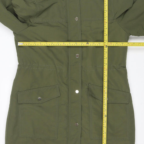 Dorothy Perkins Women Green Size 12 Hooded Parka Coat