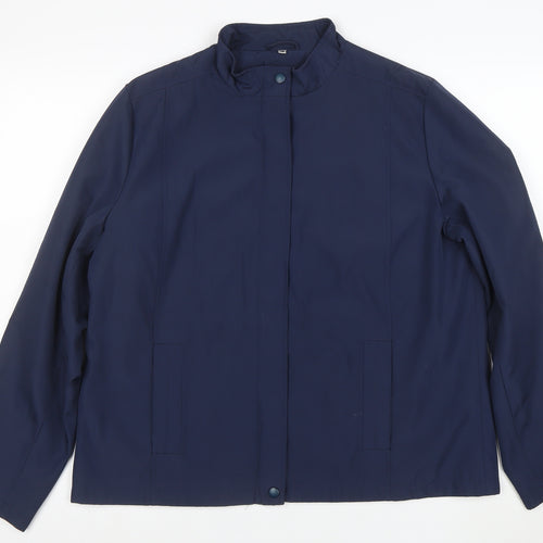 Klass Collection Women’s Blue Polyester Mid-Length Jacket Size 18