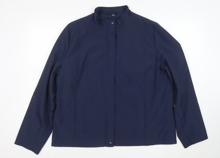 Klass Collection Women’s Blue Polyester Mid-Length Jacket Size 18