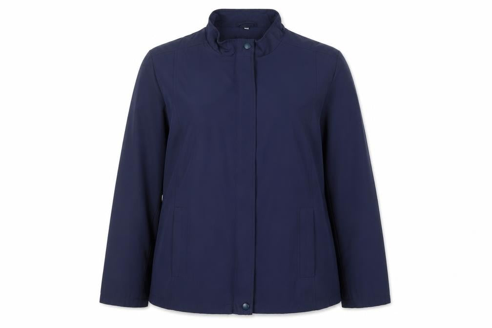 Front view of Klass Collection Women’s Blue Polyester Mid-Length Jacket, size UK 18