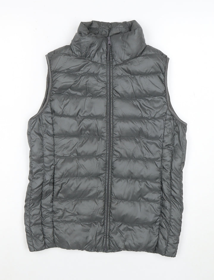 Uniqlo Women’s Grey XS Puffer Down Waistcoat Quilted Gilet