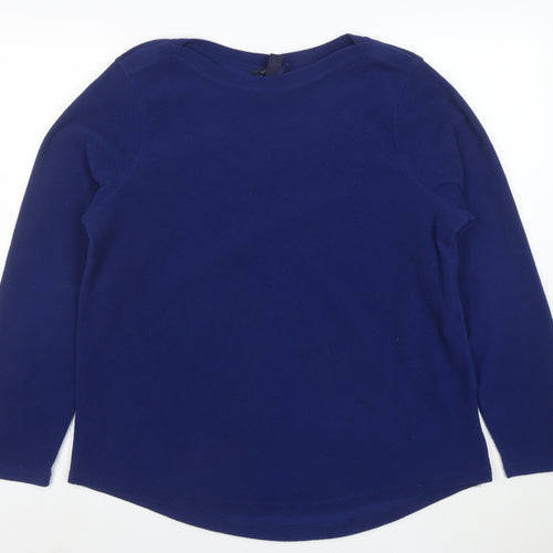 Lands’ End Womens Blue Fleece Pullover Sweatshirt XL