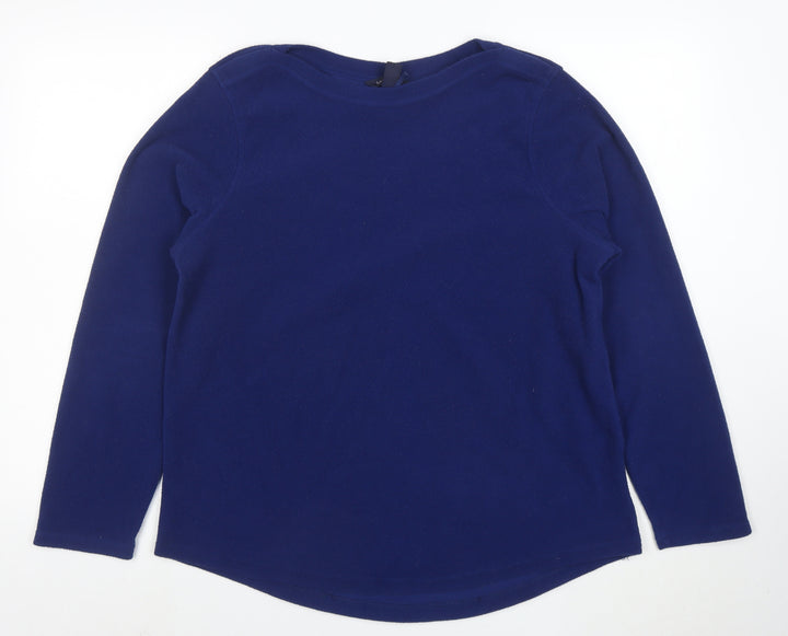 Lands’ End Womens Blue Fleece Pullover Sweatshirt XL